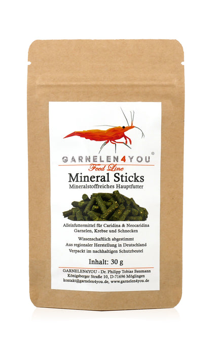 GARNELEN4YOU® Mineral Sticks – mineralstoffreiches Hauptfutter – Premium Garnelenfutter, 30g – Garnelenfutter von garnelen-pott.live Essen – Ansicht 5