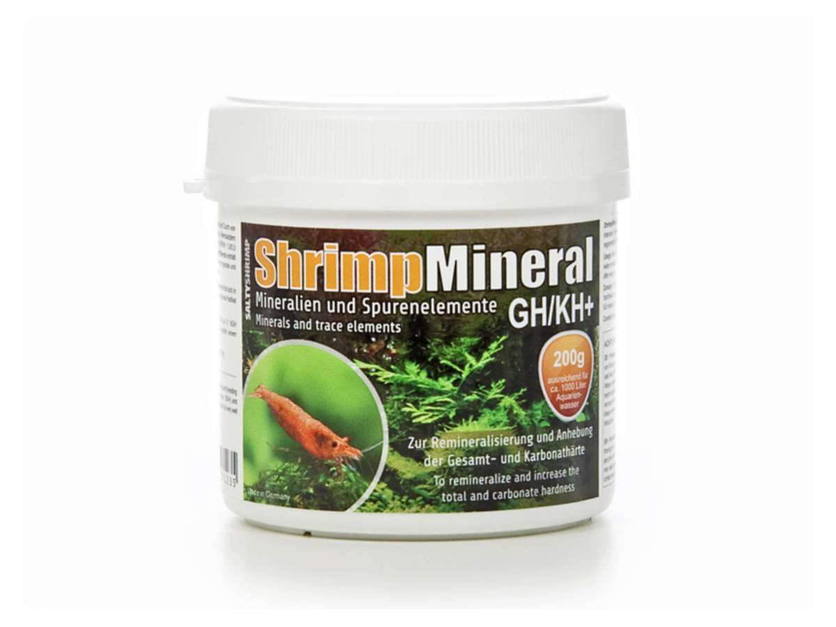 SaltyShrimp Shrimp Mineral GH/KH+ 200 g Dose – garnelen-pott.live Essen